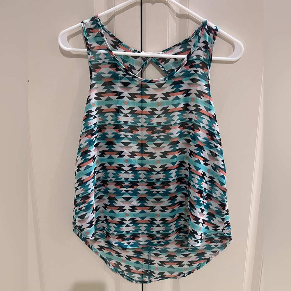 Urban Outfitters Sheer Twist Cutout Tank XS